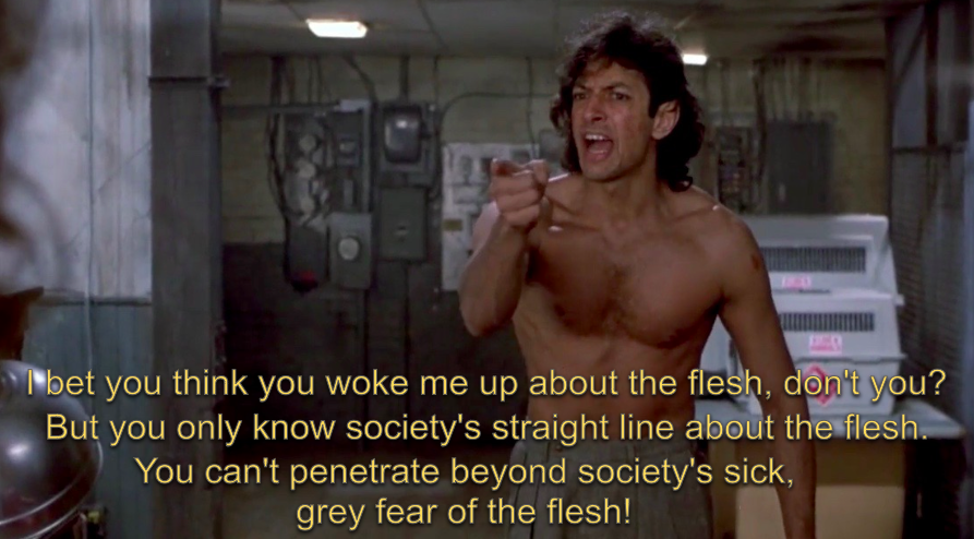 thegorezone's tweet photo. cronenberg dialogue is how i sound talking to cis people https://t.co/KW1690ZBS0