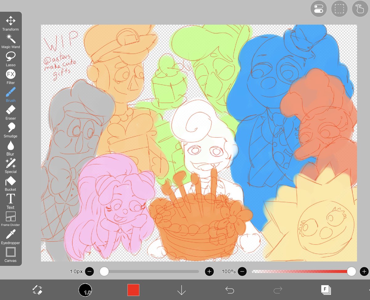 astersrainfall's tweet photo. speedrunning a welcome home drawing for clown's birthday 🏃🏃🏃
#WIP https://t.co/nOcbERgtDO