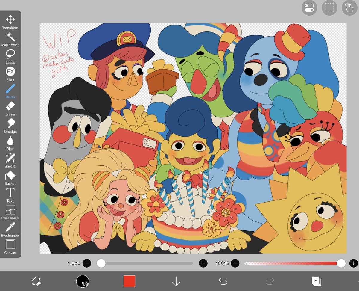 astersrainfall's tweet photo. speedrunning a welcome home drawing for clown's birthday 🏃🏃🏃
#WIP https://t.co/nOcbERgtDO