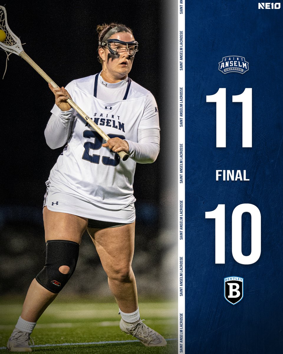 STAHawksWLax's tweet photo. THE HAWKS MOVE ON!!!

Senior Taylor Cobain scored four goals to help @SaintAnselm defeat Bentley in @TheNortheast10 Quarterfinals! This is the third Northeast-10 postseason win in program history!

#HawksSoarHigher https://t.co/IUFYaaXiRq