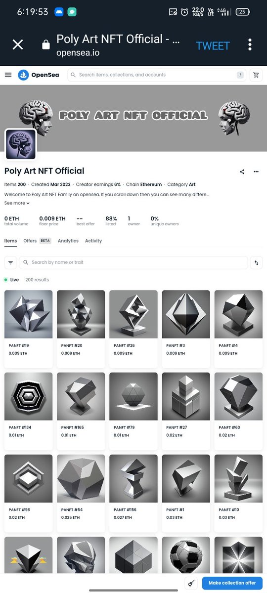 PolyArtNFT_'s tweet photo. We are listed 200+ nfts😌🖼️🖼️.
So you can choose and buy🌝😏😎🤑🤝 anyone...

Link 🤑👉https://t.co/mfezl6r57g

#opensea #nft #NFTs #nftart #NFTGiveaways #NFTcollections https://t.co/KcEPq7pjmZ