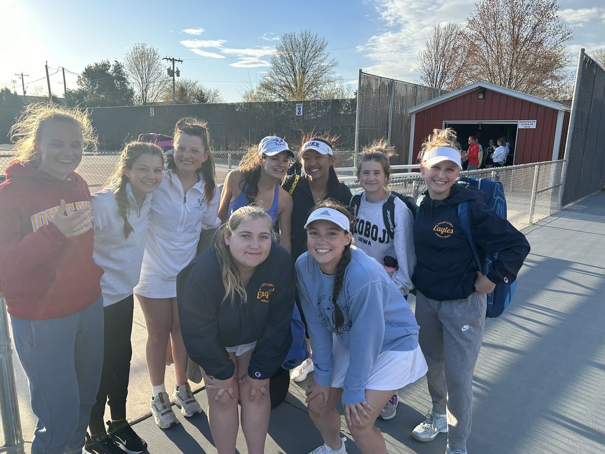 Girls get the victory 7-2 over West Dubuque! MVPs of the meet awarded to Amanda Pregler and Gracie Leibfried for their doubles wins. Home on Thursday vs Hempstead for the City Championship!