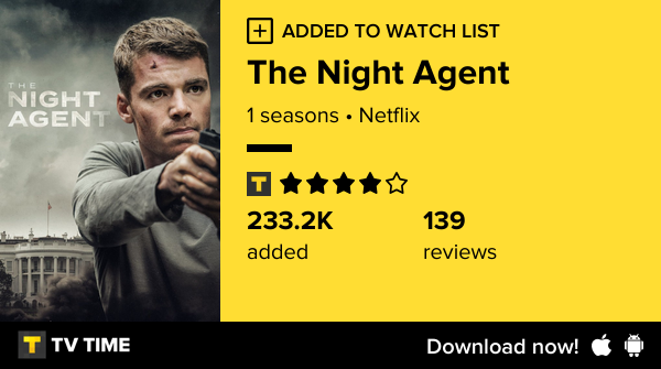 malmedyan's tweet photo. I've just started following The Night Agent https://t.co/7sNzVy0jho #tvtime https://t.co/6qxgP0s75o