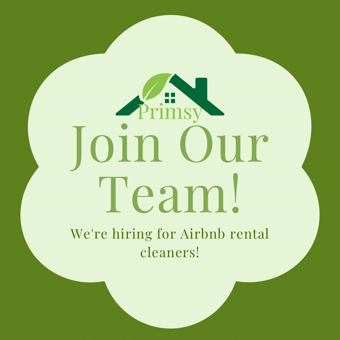 Attention all job seekers! Airbnb rental cleaners wanted-apply now! 

We offer competitive pay, great benefits,  and a welcoming atmosphere! #airbnb #airbnbrental #hiring #cleaners #dallas