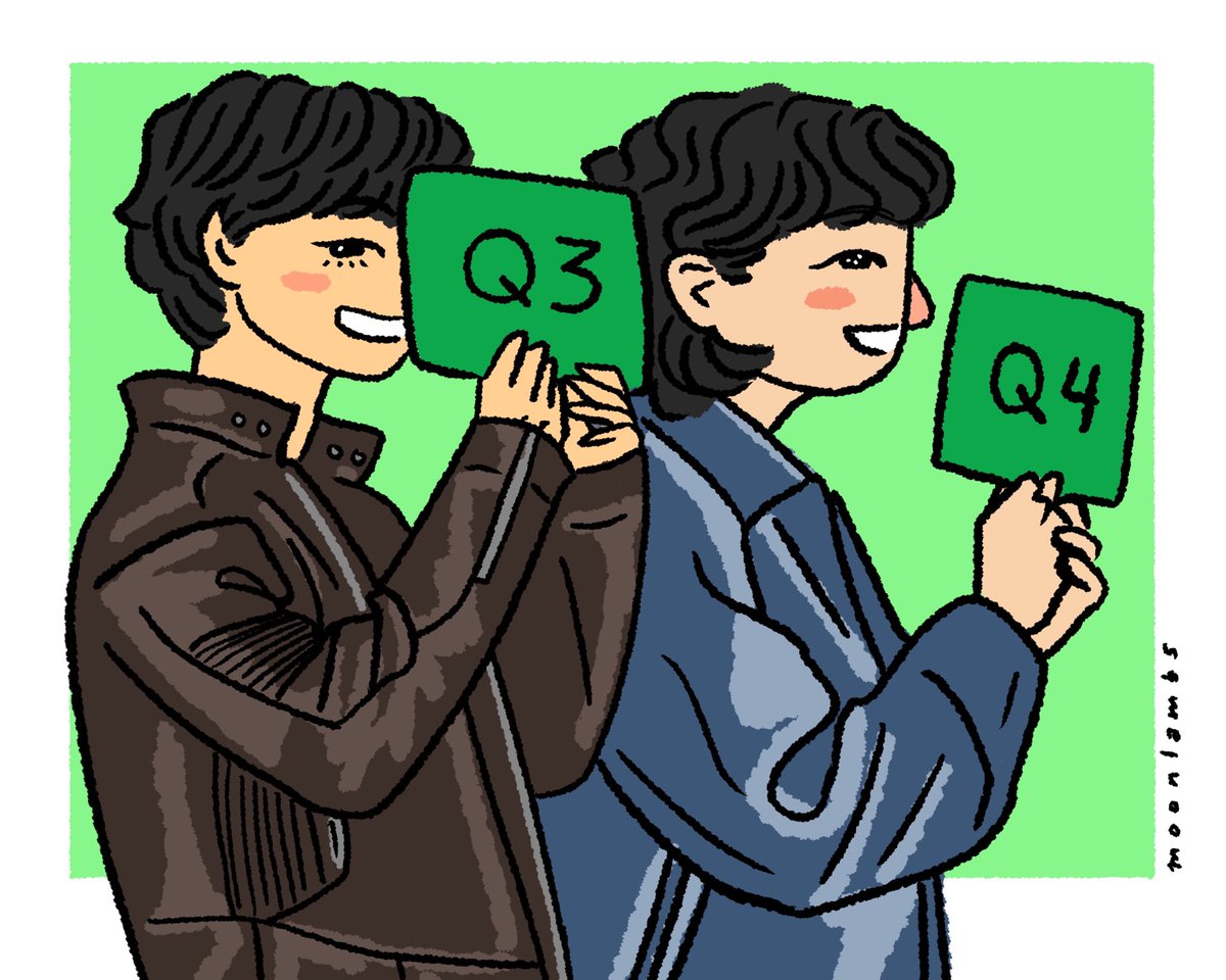 But do Taehyung and Jungkook know that they have releases in Q3 and Q4?
#btsfanart #thisisajoke