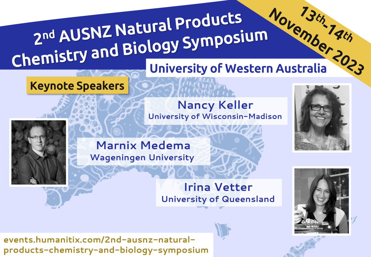 Along with #SBA2023 we will be having the 2nd AusNZ Natural Products Chemistry and Biology Symposium just before the conference in Nov. More reasons to come to Perth! Registration NOW OPEN events.humanitix.com/2nd-ausnz-natu… #naturalproduct