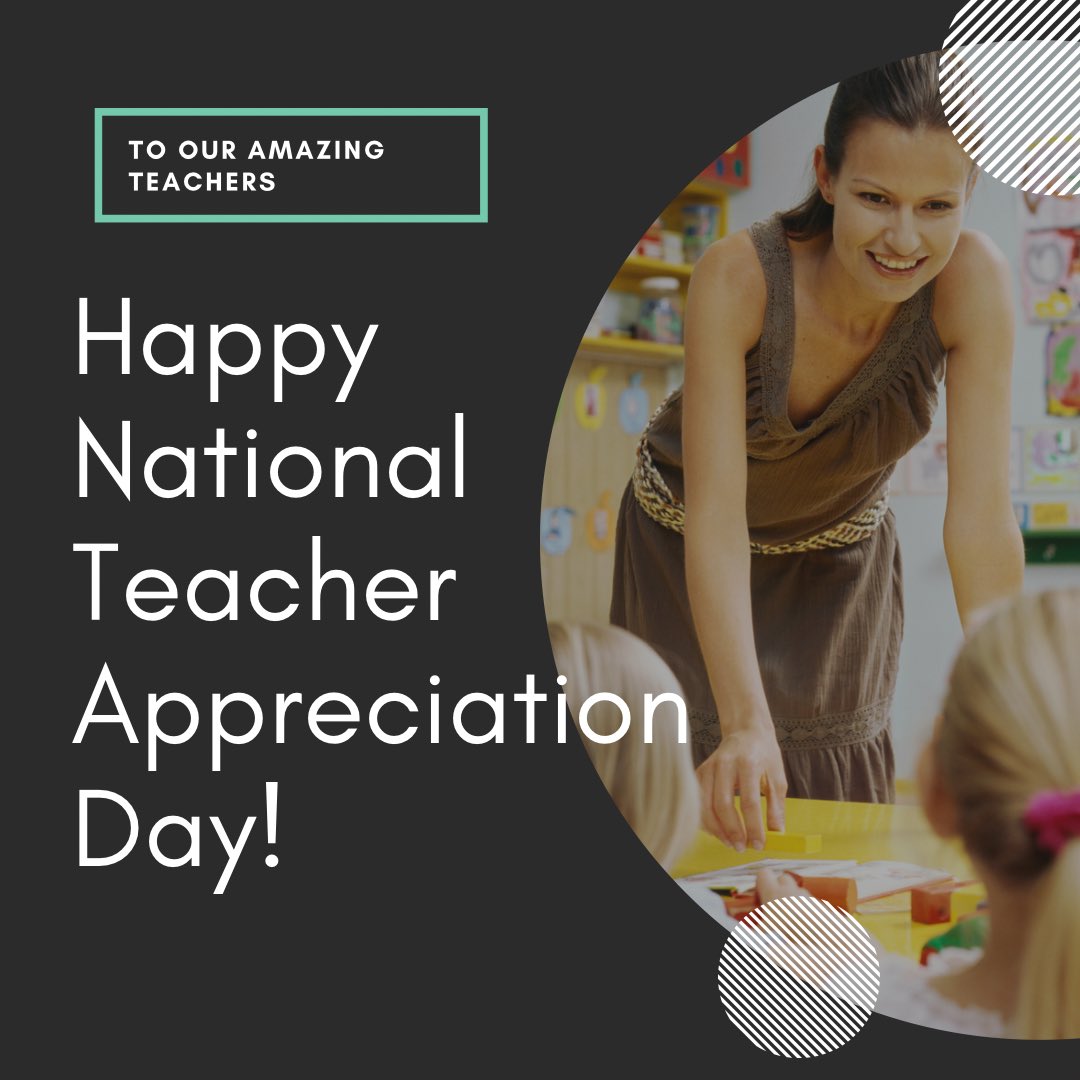 Teachers, thank you for all you do! Your tireless efforts to educate &amp; inspire make a difference for students every day &amp; has a positive impact for a lifetime! 🍎