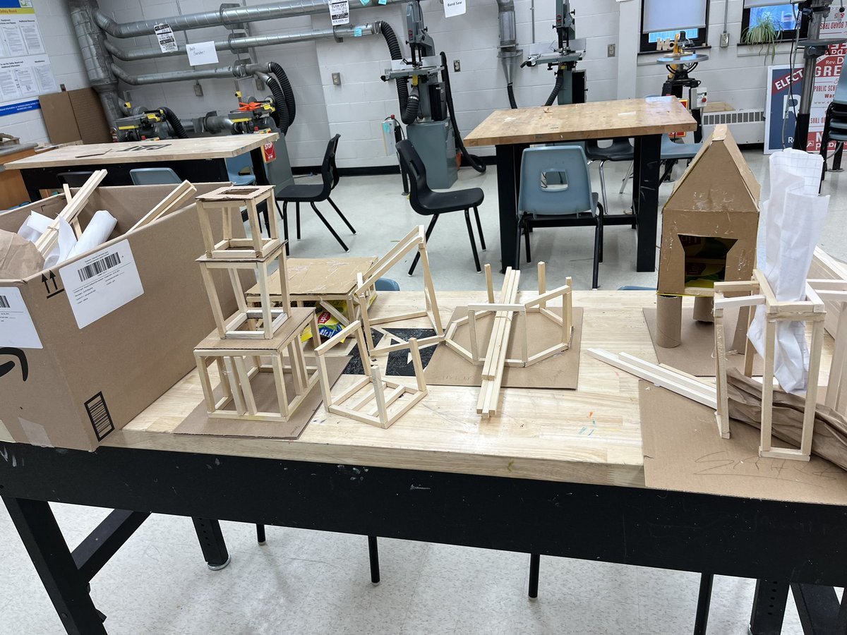 @NERapids our Grade 7 Dream Treehouses are becoming realities! Lots of careful planning and building is starting to come together! #stacrm101 @peel21st @PeelSchools @PeelArts1 @MrMyton Just wait until we add the finishing details!!