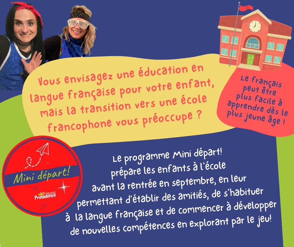 Minidepart's tweet photo. Votre enfant est né en 2019 ? Venez découvrir comment le programme Mini départ! peut offrir à votre enfant la possibilité de faire une transition en douceur à la maternelle dans une école Conseil scolaire catholique Providence! Donnez à votre enfant le meilleur départ! https://t.co/NWYrzqqsDJ