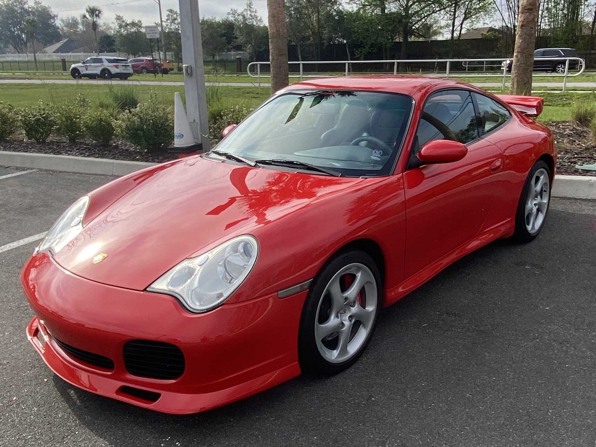 2002 Porsche 911 Carrera 4S Coupe with later-added aerokit.  Guards Red never disappoints.  Thanks for reaching out. Enjoy the spring. #monroney #windowsticker #rearengine #watercooled #911c4s #guardsred #thereisnosubstitute #germany