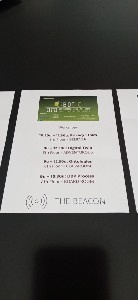 We begin the Building Digital Twin International Congress in @Stad_Antwerpen at @thebeacon startups coworking space with four workshops: Privacy Ethics, Digital Twin, Ontologies and Digital Building Permits... @bdtic @BIMAcademyES