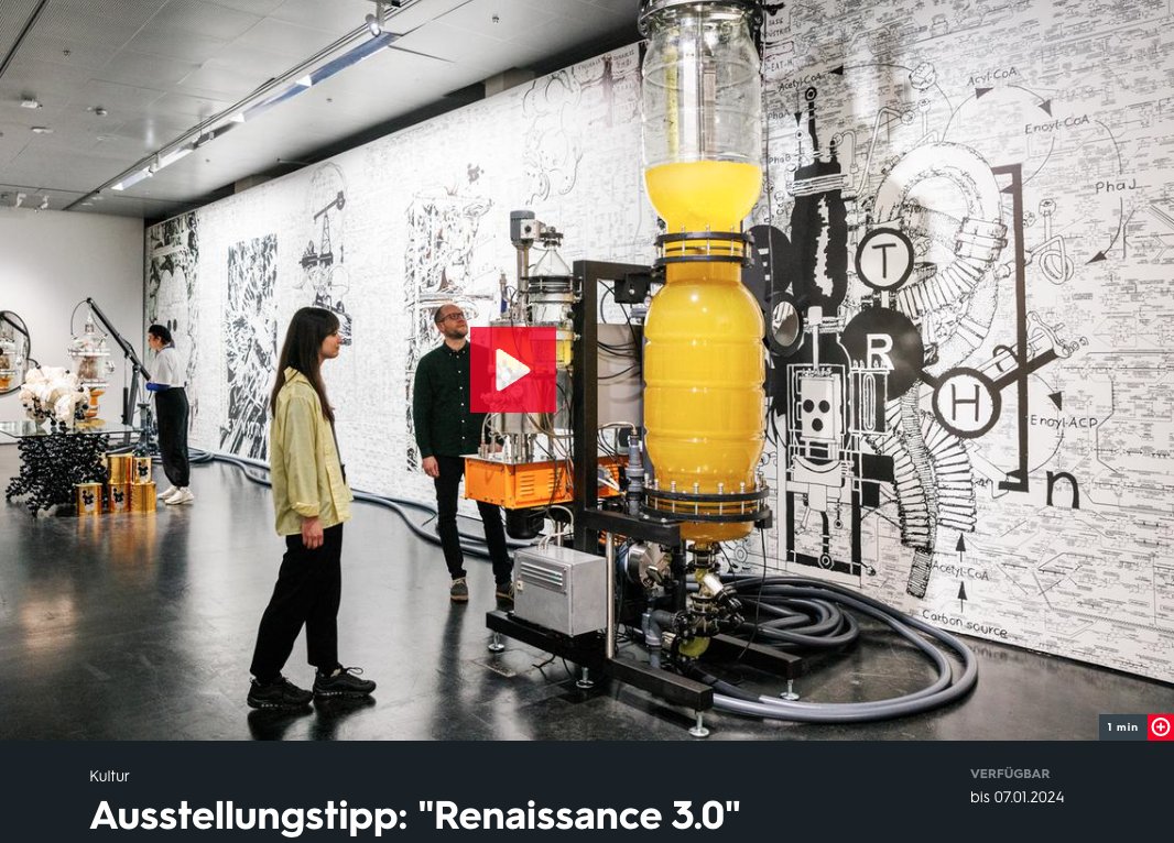 Zum Reinschauen 🍿📺 Die Mediathek @3sat hat einen Ausstellungstipp für euch! Die Ausstellung 'Renaissance 3.0' @zkmkarlsruhe. 3sat.de/kultur/kulturz… #KarlsruheDigital