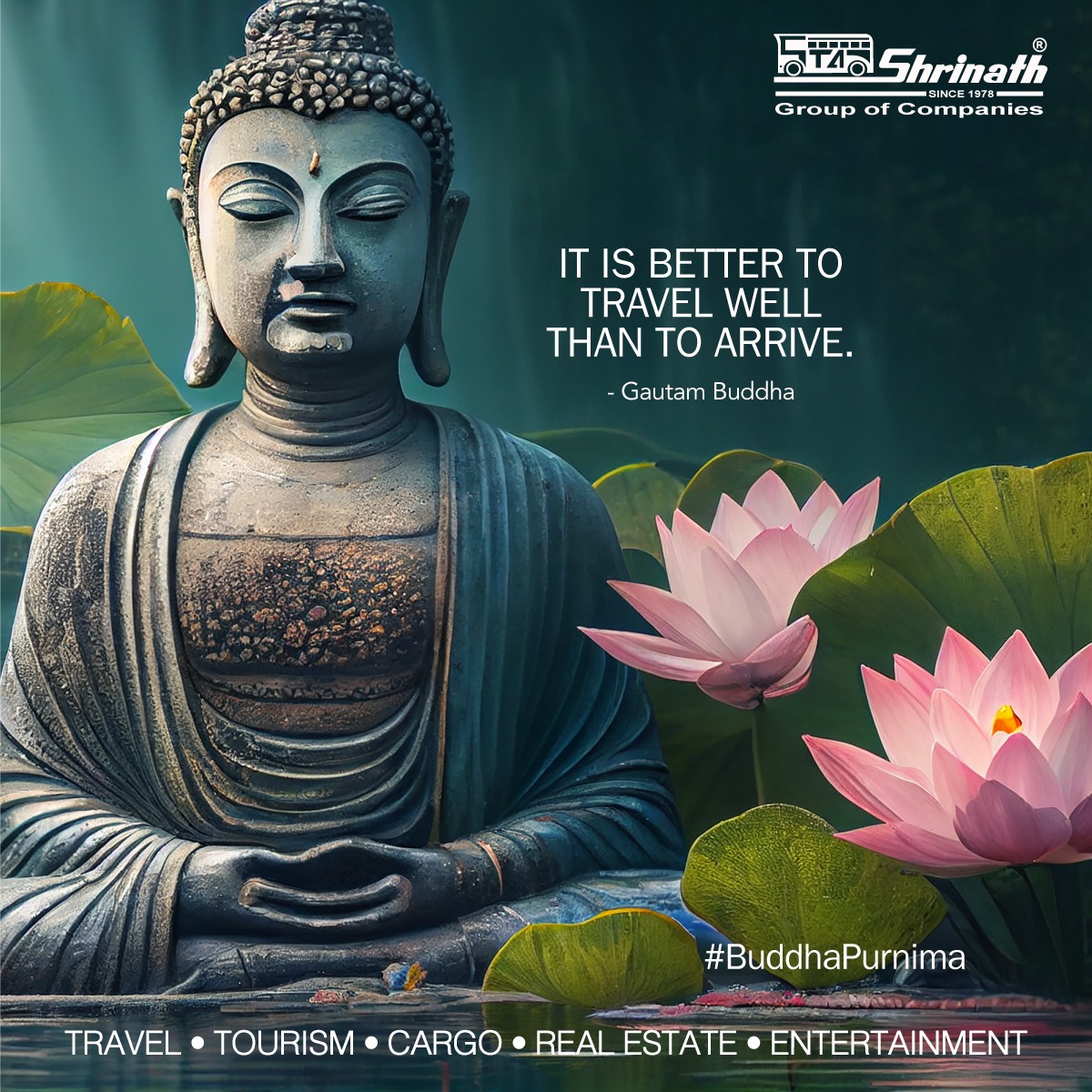 #BuddhaPurnima  #BuddhaPurnima2023 #Buddha #BuddhaJayanti #Enlightenment

May Buddha Purnima herald a new phase of happiness, contentment, and good health.

#ShrinathTravelAgency #ShrinathTourism #ShrinathCargo #BusTickets #Travel #Tourism #Journey #BuddhaQuotes #Buddhism #Love