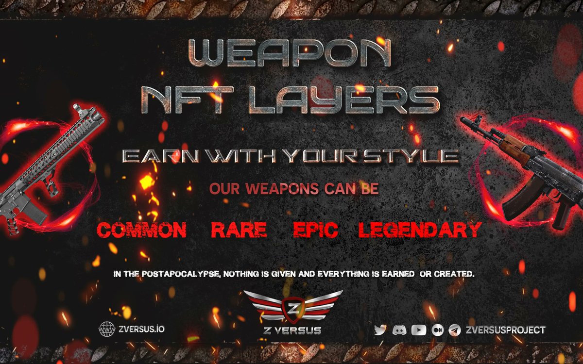 🔫 Everything in the games is customizable, but types of weapons? Z Versus has it. 🔥

Are you ready to win by playing with your own style?

In the post-apocalypse, nothing is given and everything is earned or created. 🚀

👉 Join now!

#metaverse #game #bitcoin