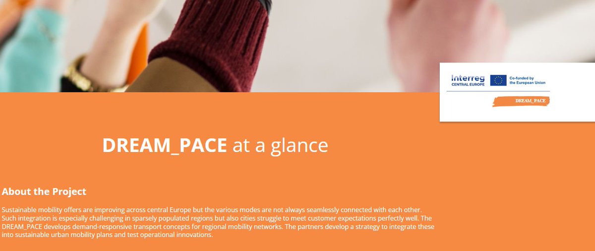 Iniziate le attività del progetto DREAM_PACE finanziato da @InterregCE. Presto soluzioni per migliorare la mobilità regionale nelle aree periferiche e rurali dell'Europa Centrale.
Partner italiani <a href="/redmint_eu/">redmint</a> 
👉interreg-central.eu/projects/dream…
#cooperationiscentral