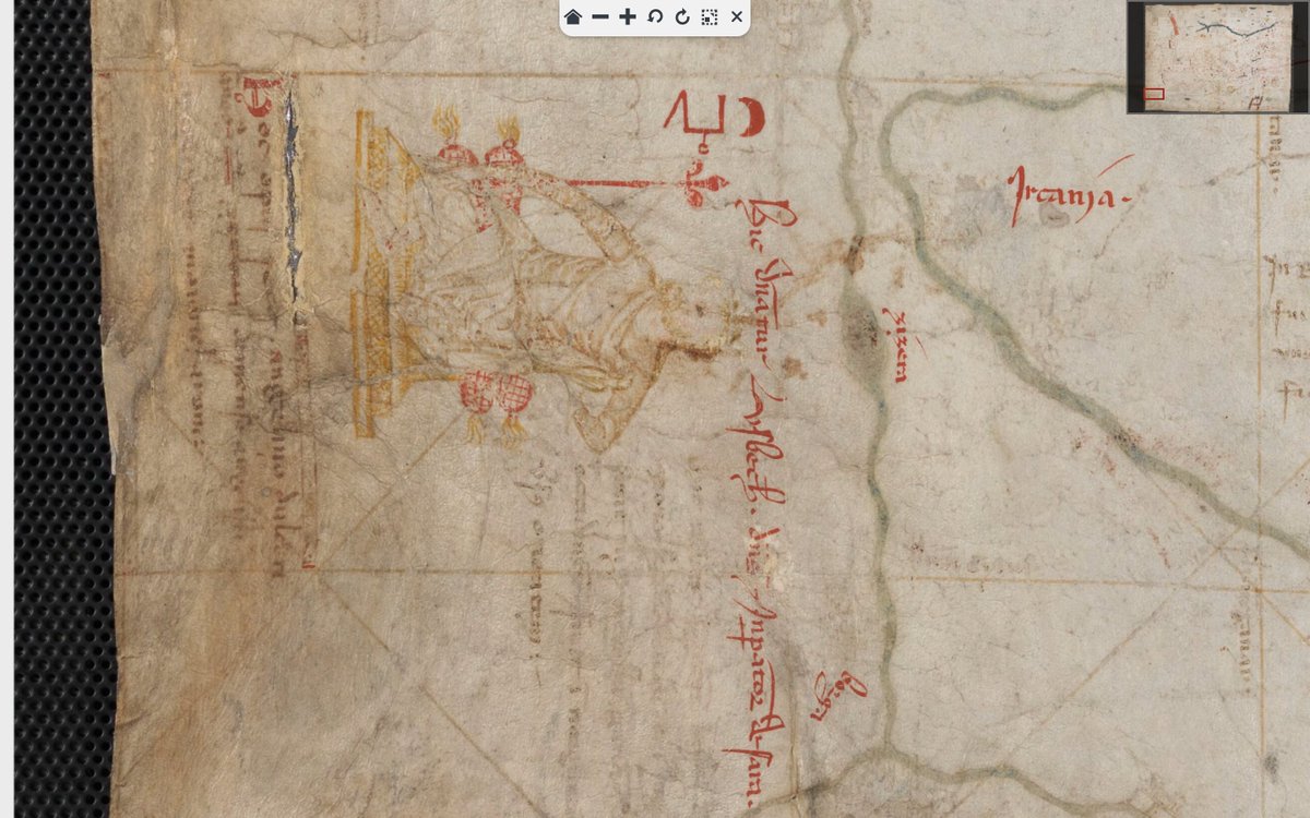 Yaşadığı dönemde yapılan bir haritada Altın Orda hanı Özbek (idare: 1312-1341). Yanında tamgası ile ve hemen üstünde latince 'bu hükümdar, sara(Y) imparatorluğunun efendisi Usbech' yazılı.