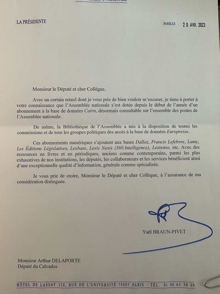 ArthurDelaporte's tweet photo. A la suite de la demande que nous avions formulée avec mon collègue @HadrienClouet, la présidente de @AssembleeNat a abonné les députés à @Cairninfo : un pont de plus entre nos travaux parlementaires et les sciences humaines et sociales. https://t.co/8ApqWRzfEs
