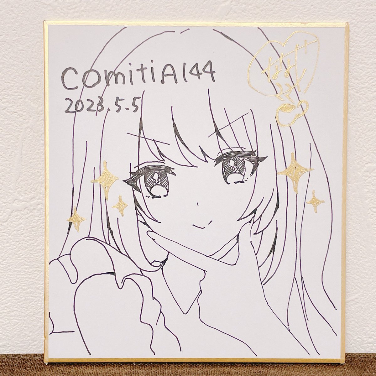 コミティアに持っていく色紙出来た✨ 今回は3枚の予定です…!  #COMITIA144