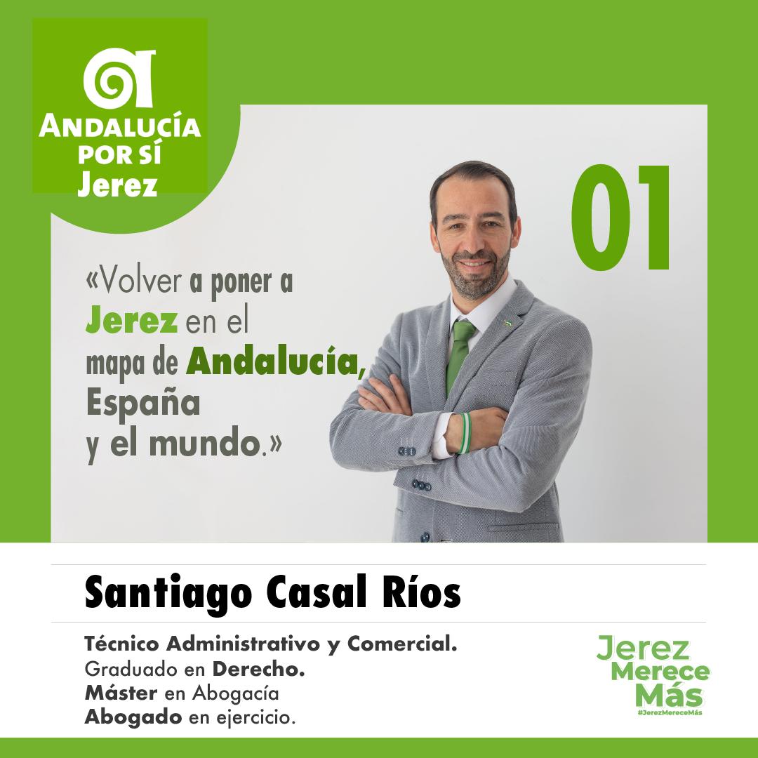 Axsi_Jerez's tweet photo. 👉 Finalizamos con la presentación del candidato a la Alcaldía y que será el próximo Alcalde del gobierno municipal, después del 28 de mayo. 

➡️Con el n. 1 presentamos a nuestro candidato @SantiagoCasal ,  Graduado en Derecho y Máster en Abogacía, es Abogado.

#jerezmerecemás https://t.co/AlUlkLmOtH