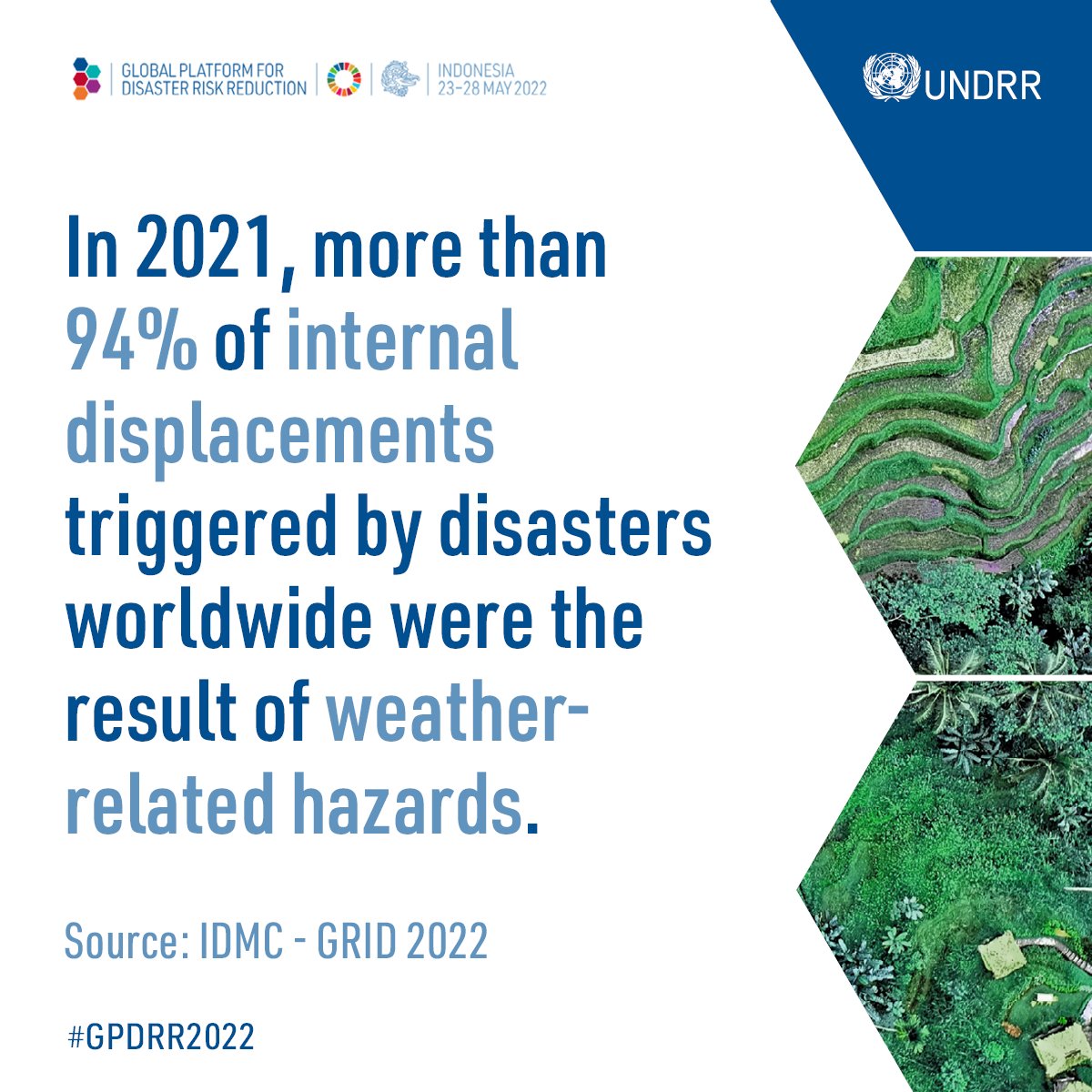 Forced displacement is one of the most common and immediate impacts of disasters. More people are being displaced by disasters than ever before, and a disproportionate number of these people are children. 

👥 ow.ly/Ui7N50O973v