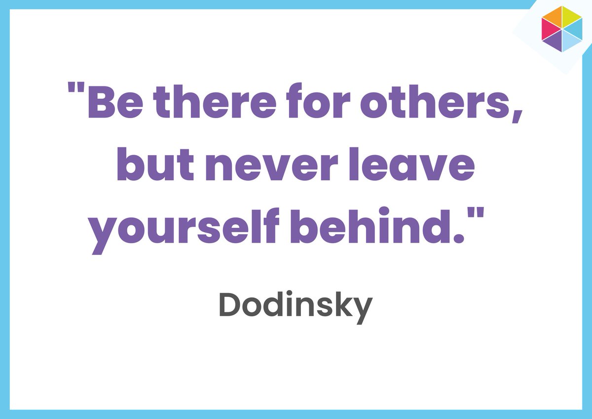 Columba1400's tweet photo. "Be there for others, but never leave yourself behind."

This quote by Dodinsky is a powerful reminder that we must also take care of ourselves in our efforts to support and care for others. 

#WednesdayWisdom #WomensEdWednesday https://t.co/gCLCeDQWbU