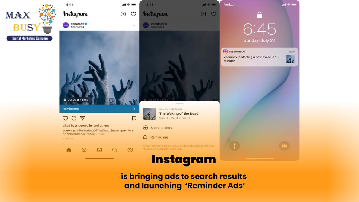 Maxbusydigital's tweet image. Instagram is continuously evolving its advertising features and two of the latest
updates are bringing ads to search results and launching reminder ads.
#instagramads #instagramadstips #instagramadsbali #instagramadsmarketing #instagramadsmanagement #instagramadscampaign