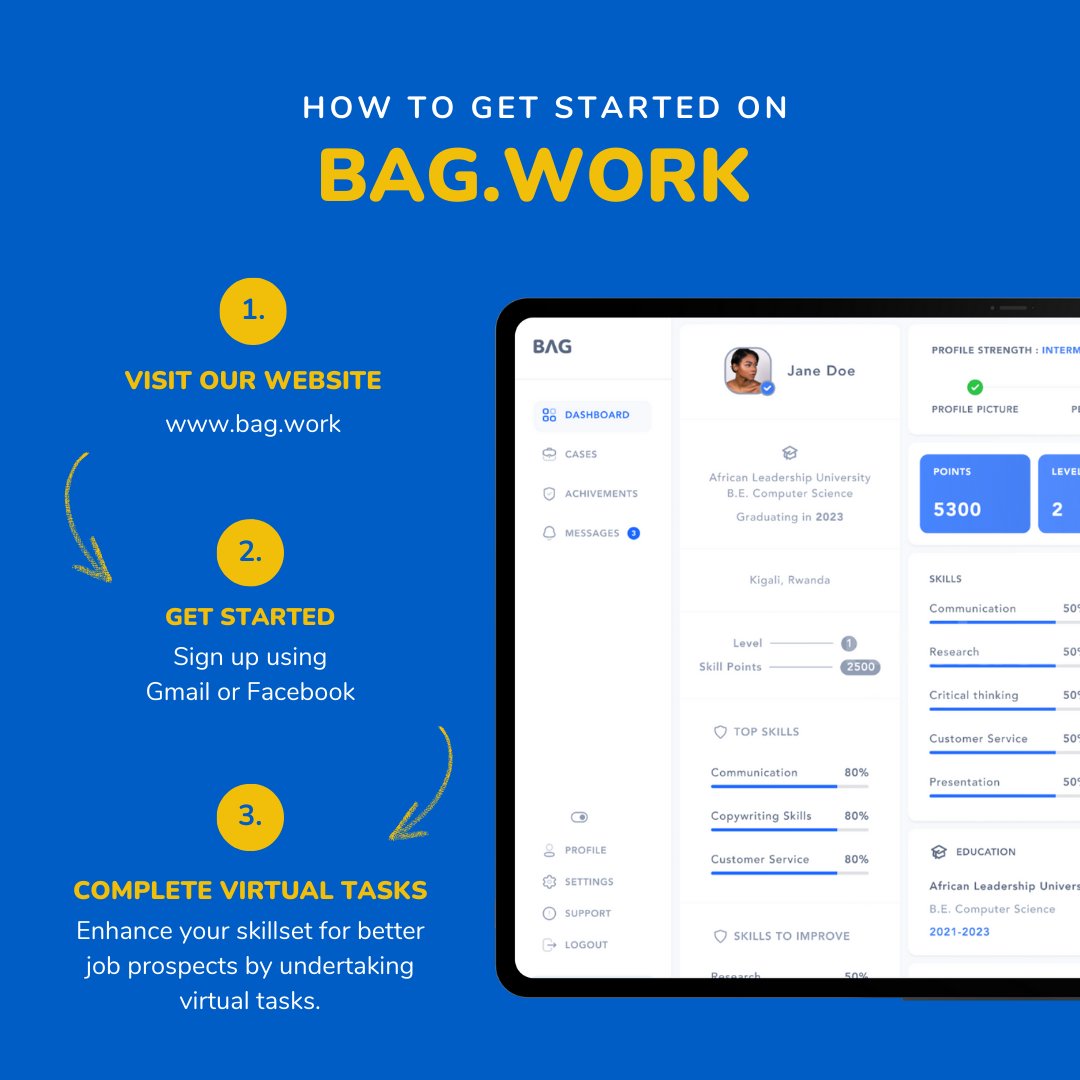 How to get started on bag.work
Join the BAG network today! #RwOT