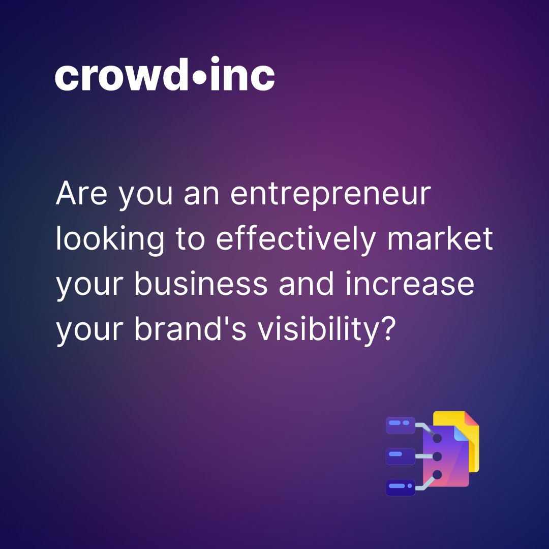 crowdinc_'s tweet photo. Are you an entrepreneur looking to effectively market your business and increase your brand's visibility?

https://t.co/2Ikdr5WjBM

#Crowdinc #StartUp #Web3 #Metaverse #Fintech #CrowdBlog https://t.co/7ILOCpda9a