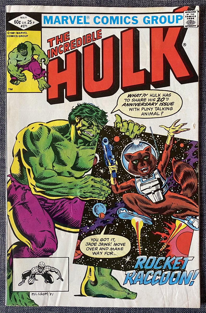 New back issue delivery! This Incredible Hulk vol 1 comic by Bill Mantlo & Sal Buscema cost me a bit more than my usual buys but glad to have the first appearance of #RocketGOTG and fills a big in my Hulk run #comics #MarvelComics #Hulk