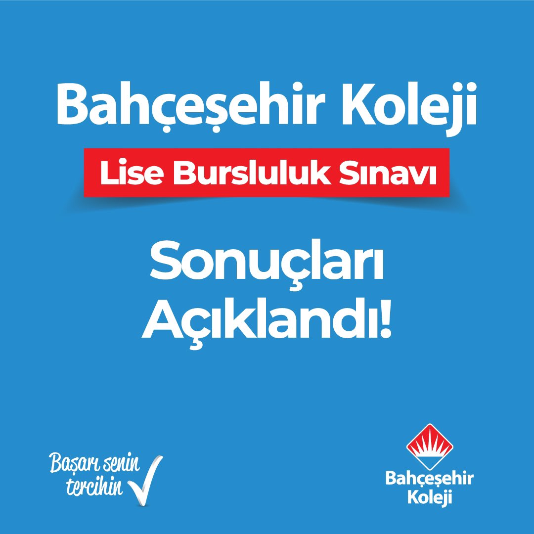 🛎️ 29 Nisan’da gerçekleşen #BahçeşehirKoleji “Lise Bursluluk Sınavı” Sonuçları Açıklandı!

👉🏻 bahcesehir.stoys.co/sonuc

#BaşarıSeninTercihin 💫