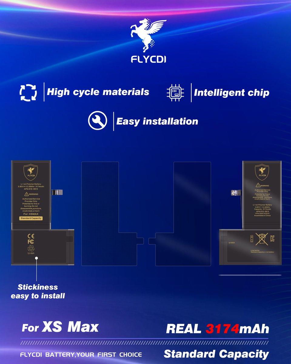 FLYCDI's tweet image. FLYCDI Battery For XS MAX- standard capacity Battery 
✅High Cycle Materials
✅Intelligent Chip
✅Easy Installation
✅Original Quality Durable Endurance
#flycdi #battery  #standardcapacity #exquisitepackaging #FYP  #phonerepair #batteryrepair #batteryreplacement