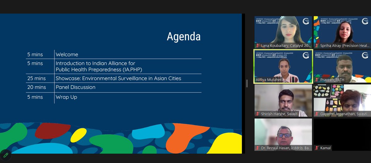 Precisi0nHealth's tweet image. #CatalysingChangeWeek2023 | Environmental #surveillance: The Future of #healthequity in Asian Cities

@Alifiya_fm opens the session with welcoming the panelists @shridhar_varsha, Rezaul Hasan @icddr_b, Praveen Kandasamy @PATHtweets &amp;amp; Pooja Agrawal