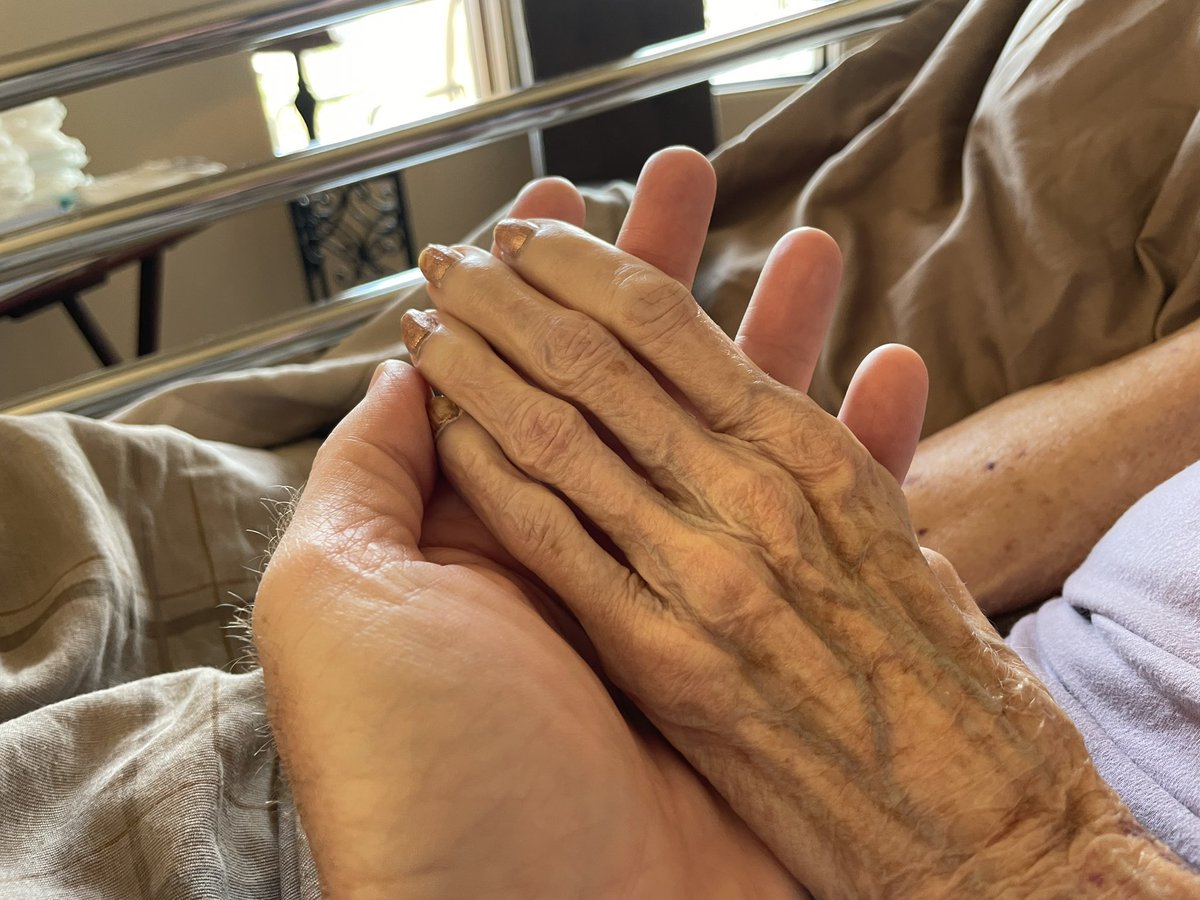 RodKRCG13's tweet photo. No one has had a bigger influence on who I am, than my Mom. My inspiration, voice of love &amp; encouragement. 
She held my hand when I was a boy. I held her hand for the last time today. Now she is in the hands of Jesus.
Love you forever Mom. https://t.co/DPrUxqDjbU