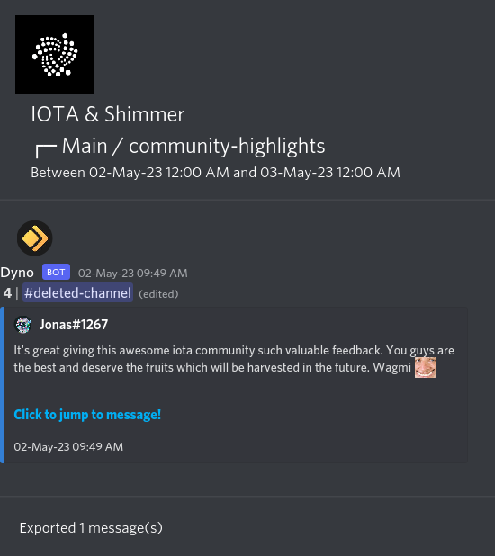 IOTAXTeams's tweet photo. 1/
#IOTA and #Shimmer Discord #community highlights.
🌐 Learn more and join the discussion https://t.co/USN5qQtgEN. https://t.co/nsNyEtn1DM