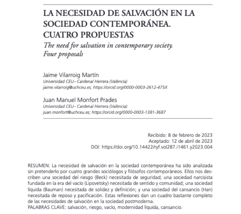 RazonFe's tweet photo. Jaime Vilarroig y Juan M. Monfort (@uchceu) analizan cuatro rasgos que definen nuestra sociedad y la necesidad de salvación que plantean.
https://t.co/QAf5fSlXxJ #Beck #Bauman #Lipovetsky #ByungChulHan https://t.co/SKQrcovwAZ