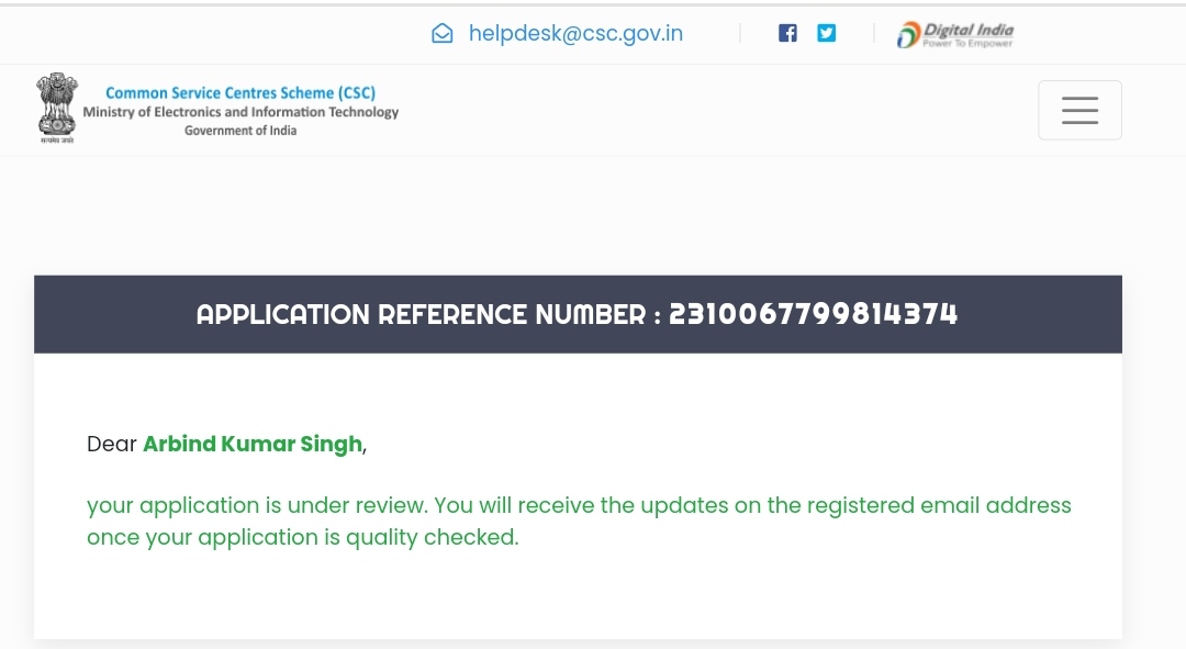 vivek87895's tweet photo. @CSCegov_ 

Hello
Sir maine CSC vle ka registration Kiya hu 3 month ho gaya hai abhi tak csc id nahi mila https://t.co/5Pbbv0l6bu