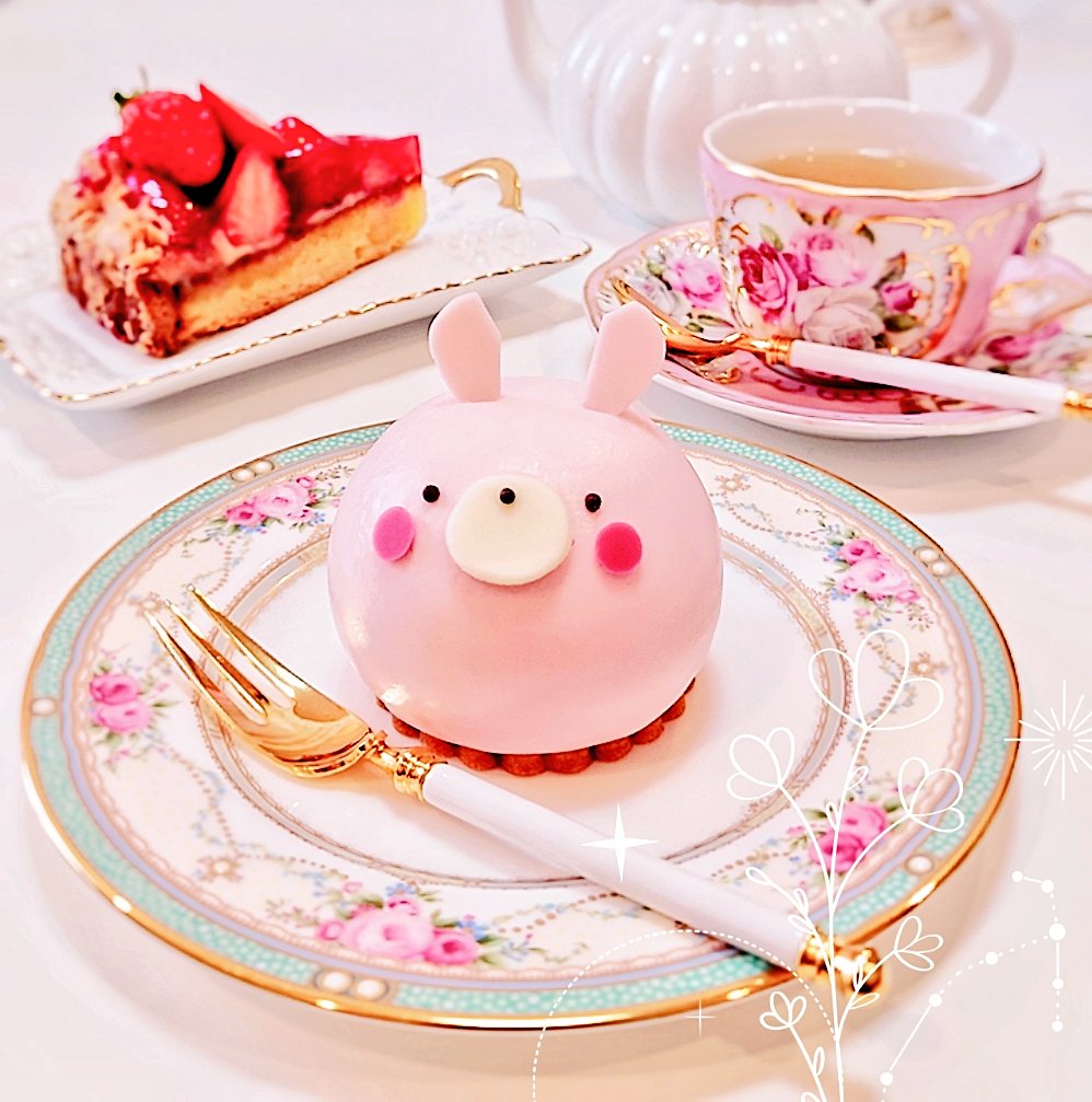 「うさぎプリン」|白菊のイラスト