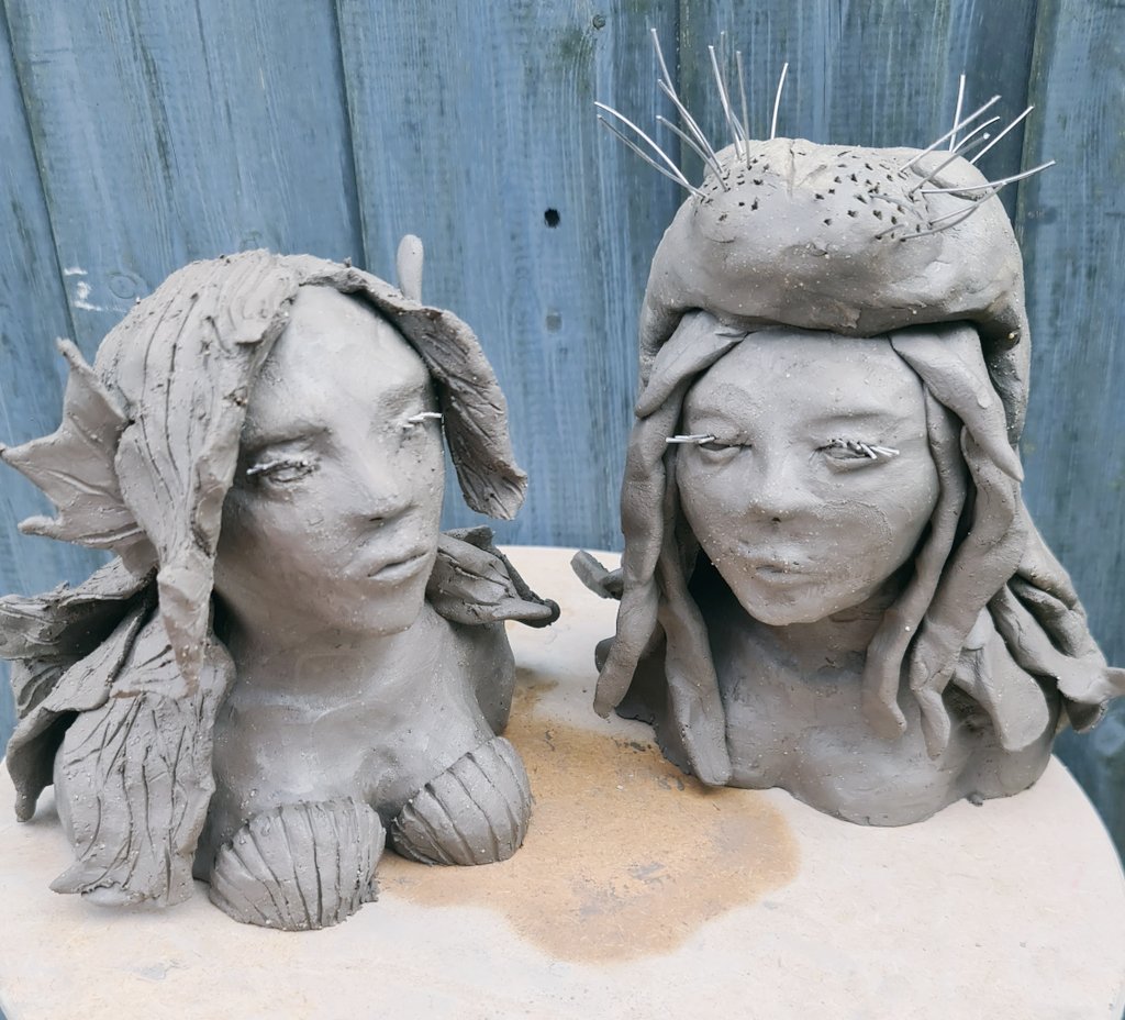 Made a mermaid to go with the selkie too #madeinwales #creatingart #claysculpture