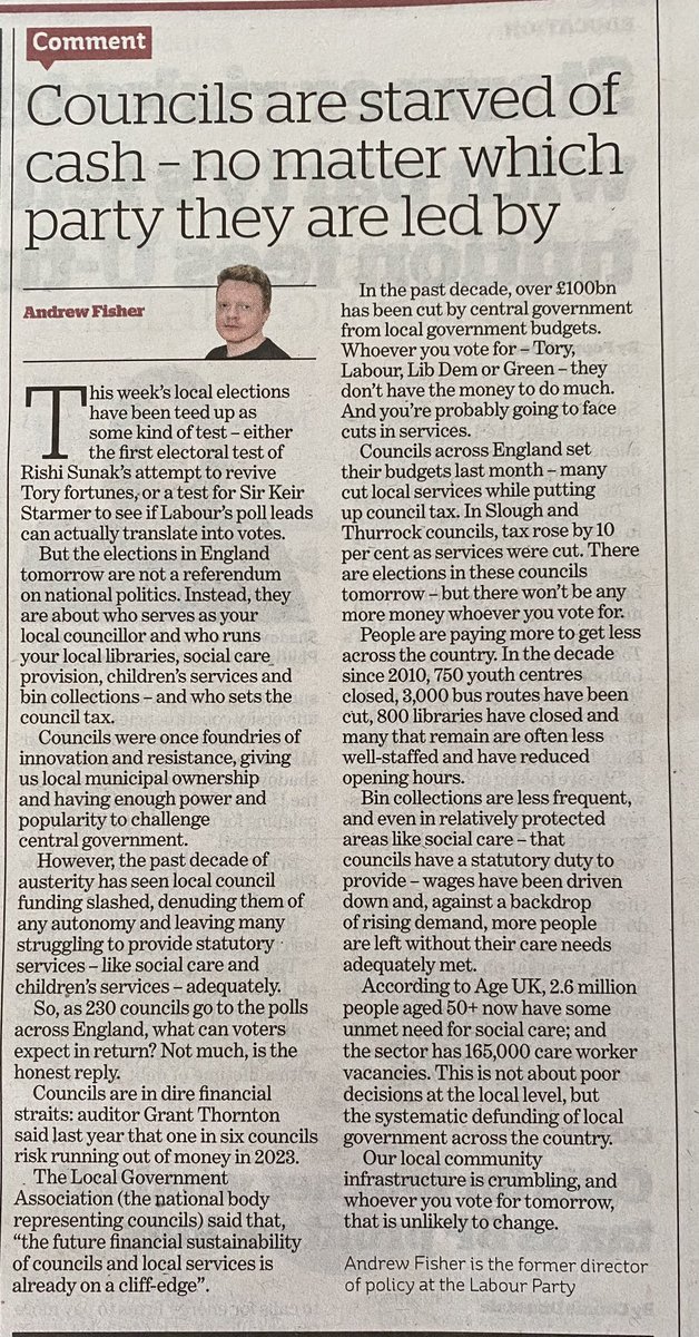 This stark article describes the gutting of local authorities across the UK and lays bare the consequences of 13yrs of conservatism!