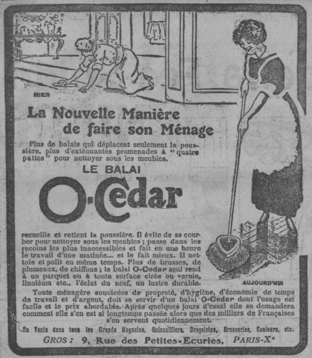 GallicaBlagues's tweet photo. La publicité du jour #balai #OCedar #menage @ocedarclean @NexstepOCedar https://t.co/1ulCdNTzKJ