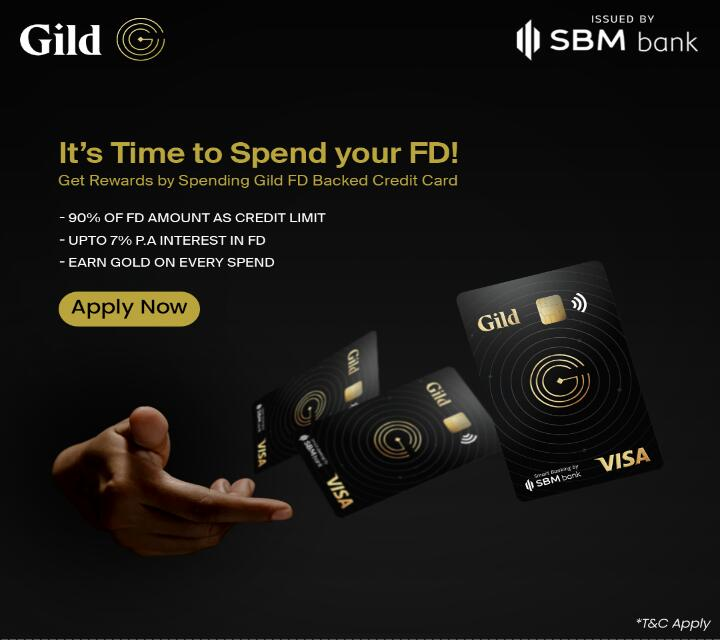RediffMedia's tweet photo. Apply Now:— https://t.co/38VF53Xf7m
With GILD pay like a credit card. Earn like an FD.
✔️Zero/No joining fee
✔️90% credit limit of the deposit plan
✔️Fixed Deposit plans ranging from Rs20000 to Rs200000
✔️ Up to 7% FD Returns/Interest per annum https://t.co/yYeTfHaxkG