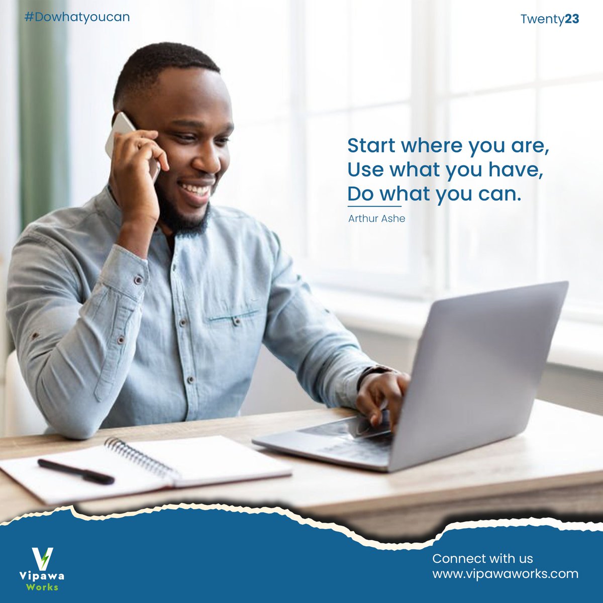 Vipawaworks's tweet image. Embracing the journey, one step at a time. Let&apos;s start where we are, use what we have, and do what we can to create a brighter future 💪

 #StartWhereYouAre #UseWhatYouHave #DoWhatYouCan #Vipawaworks