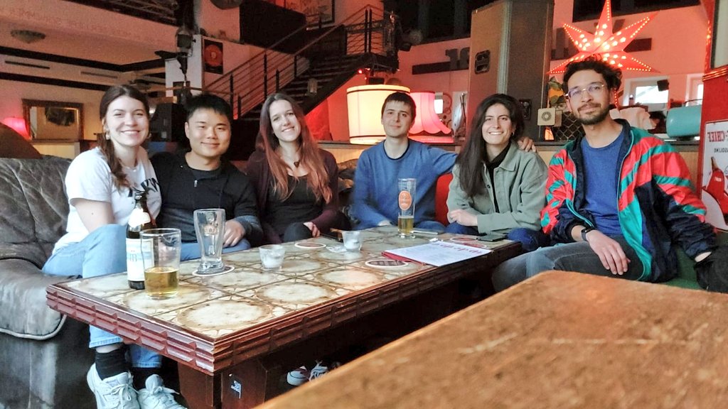SabrinaPatsch's tweet photo. Last team meeting of #PintofScience Berlin before the event! Time is running! ⏳🍻

Last night, we were finalizing the event - make sure to check out the program and get your tickets today:
https://t.co/jvgnBATDZ3
@pintofscienceDE #pint23 https://t.co/TiqQRSOk4j