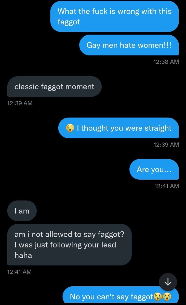 Chloe III 🦋 on Twitter "oh also he said faggot once which is really funny"