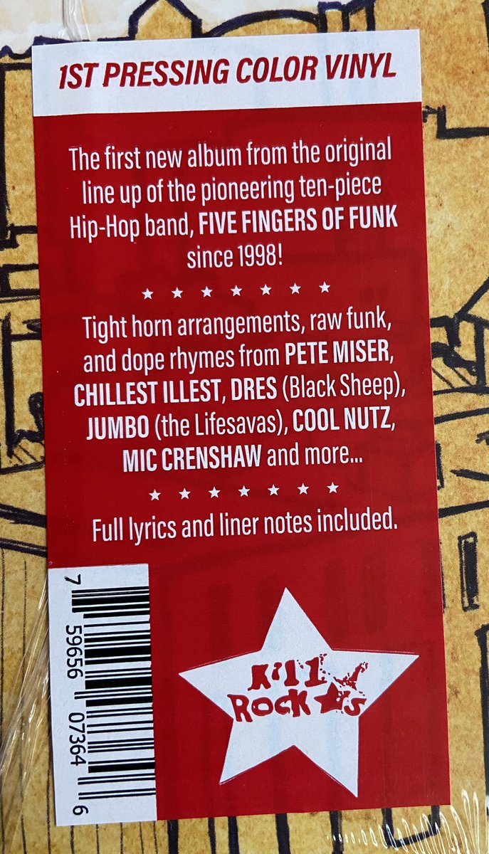 <a href="/KevinMoyer/">Kevin Moyer</a> <a href="/PeteMiser/">Pete Miser</a> <a href="/5FingersOfFunk/">Five Fingers of Funk</a> <a href="/CHILLESTILLEST/">Chillest Illest</a> <a href="/CoolNutz/">Cool Nutz</a> <a href="/killrockstars/">Kill Rock Stars</a>