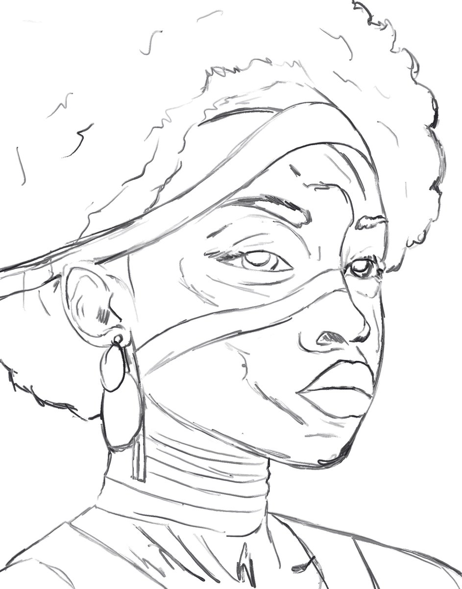 LBeckJr's tweet image. Sketch: Strength in Purple

#DigitalPainting #LBeckford #ArtistLife #DeterminationAndPerseverance #MajesticAfrocentric #PrideAndPower. #NFTCommunity