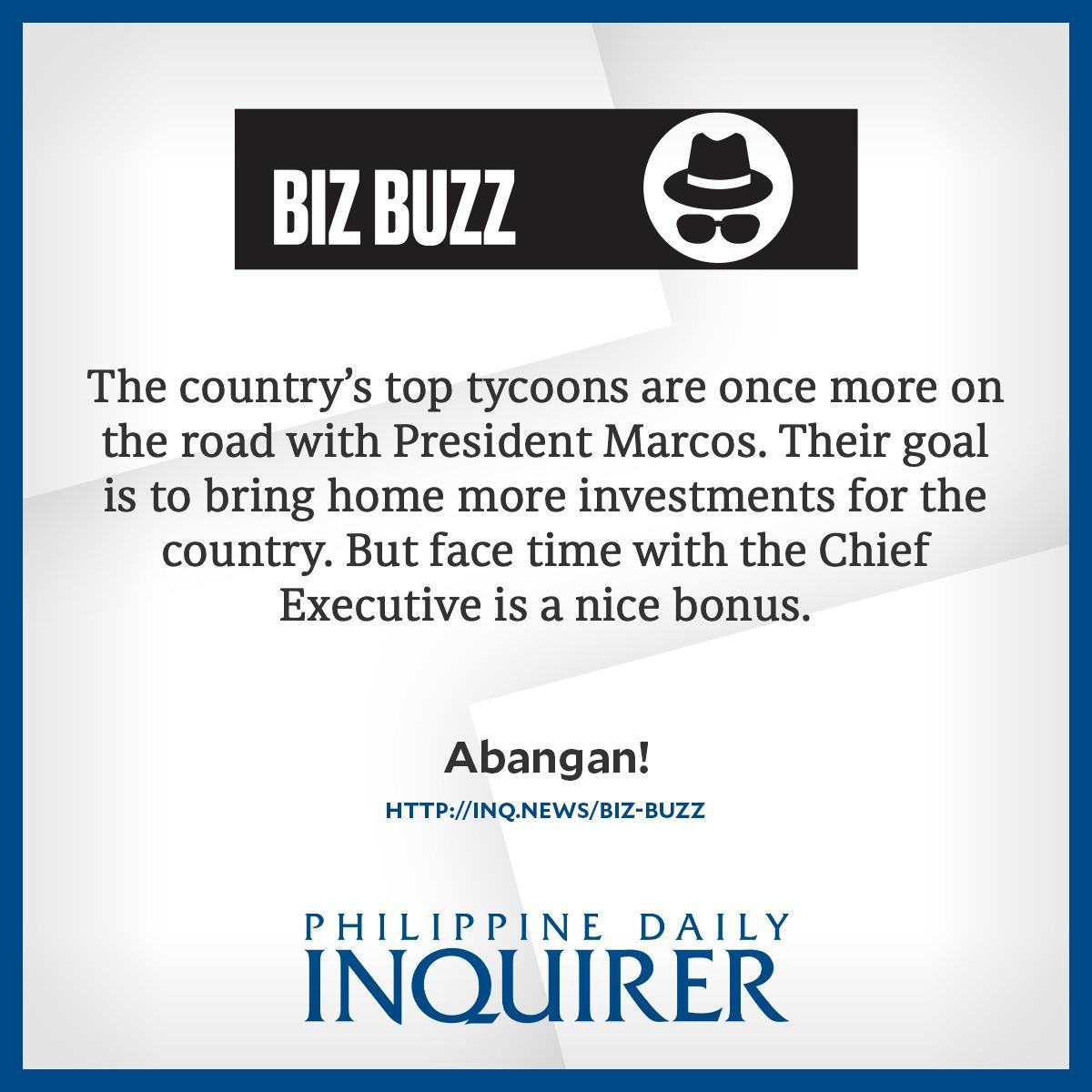 Inquirer on X: A lean but mean private delegation of tycoons and