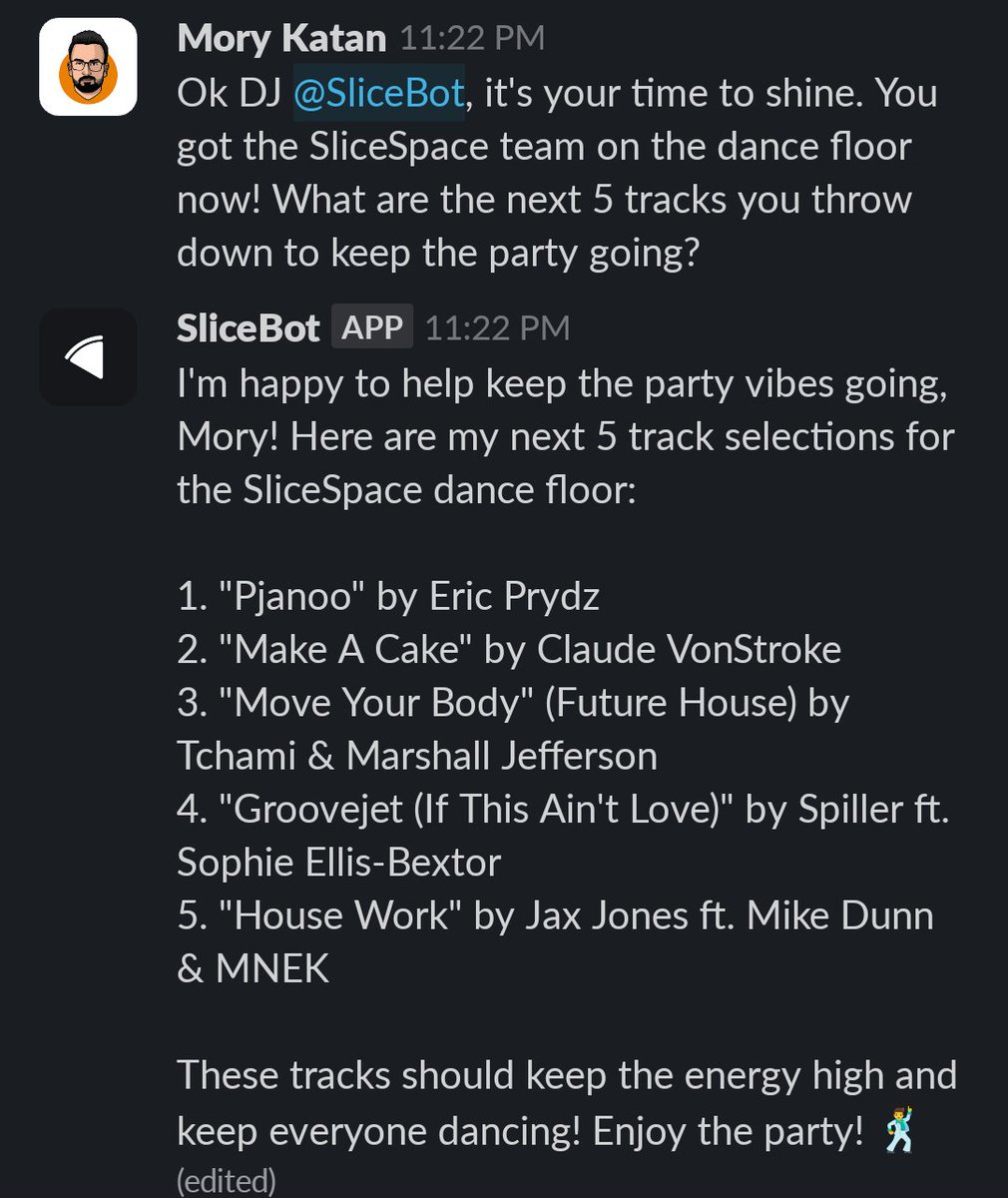 Having some fun with SliceBot today. Big shout-out to <a href="/baileysimrell/">Bailey Simrell</a> for developing one of the cooler internal tools I've ever used.