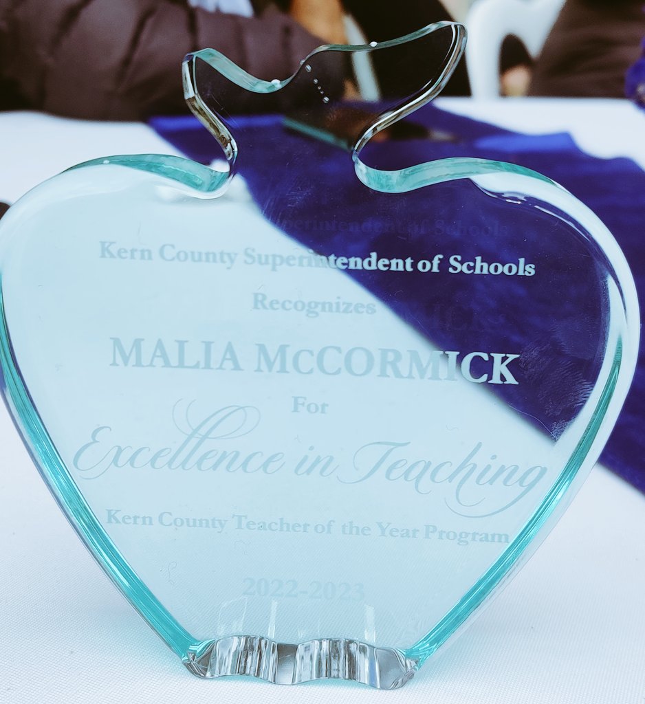 MccMalia's tweet photo. What an honor to be  among 55 other teachers out of roughly 9000 in the county.  Congratulations to all! #KernTOY2023 https://t.co/deUZ8W2HHt