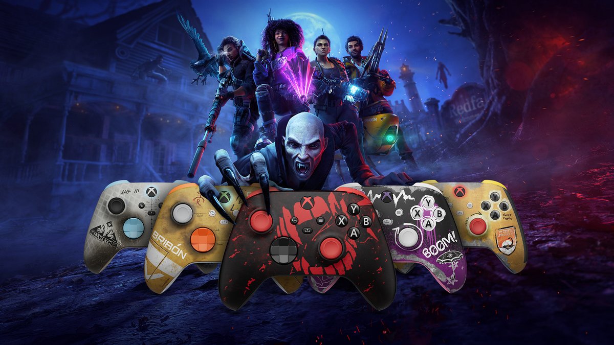 To celebrate the launch of Redfall, we're giving away 2 codes to design your own custom Redfall controller through Xbox Design Lab! 

To enter simply follow us, and RT this post! 🩸

T&amp;C's: bit.ly/3nlpL2D